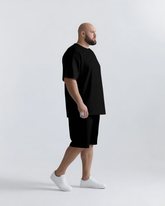 Rooted In Self Reaching for More Big & Tall Men's Simple Lettering T-shirt 2-Piece Set